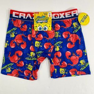 NEW Crazy Boxer Brief Underwear Nickelodeon Spongebob Surfing Mr. Krabs Size S